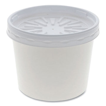 Pactiv Evergreen Paper Round Food Container And Lid Combo, 12 Oz, 3.75" Diameter X 3h", White, 250-carton freeshipping - TVN Wholesale